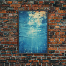 Load image into Gallery viewer, Denim Canvas Print Wall Art, Tie Dye Denim Texture Print On Canvas, Unique Wall Art, Boho Style Art, Minimalist Wall art