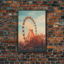 Load image into Gallery viewer, An Abandoned Ferris Wheel, Frames Canvas Print, Liminal Spaces, Abandoned Photography Wall Art Fine Art Print