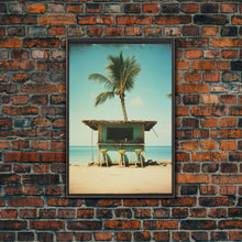 Load image into Gallery viewer, Beach Wall Art, Palm Tree Wall Art, Tropical Art, Canvas Print, Wall Hanging, Portrait Art, Anniversary Gift, Above Bed Art, Bedroom Prints