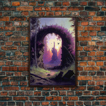 Load image into Gallery viewer, Gateway to another world, the purple realm, fine art poster print, fantasy decor