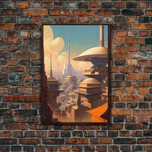 Load image into Gallery viewer, Canvas Print: Futuristic Cityscape - Modern Wall Art Decor, Vivid Colors, Ready to Hang