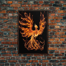 Carregar imagem no visualizador da galeria, Canvas Print Of "The Phoenix" - Rebirth Art - Framed Canvas Art - Framed Wall Art - Incredibly Beautiful Phoenix Decor