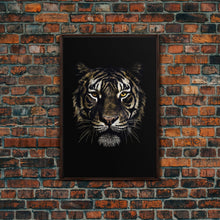 Load image into Gallery viewer, Beautiful Tiger Portrait Art Print, Framed Wall Art, Canvas Print, Big Cat Art, Tiger Painting