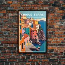 Cargar imagen en el visor de la galería, Cinque Terre, Italy Travel Poster, Europe Wall Art, Coastline, Travel Wall Print, Travel Poster, Travel Wall Art, Canvas Wall Print