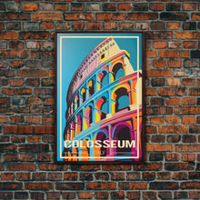 Load image into Gallery viewer, Colosseum, Rome Wall Art, Italy Travel Poster, Europe Wall Art, Travel Wall Print, Travel Poster, Travel Wall Art, Canvas Wall Print