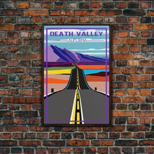 Load image into Gallery viewer, Death Valley, California Wall Art, America Travel Poster, Travel Wall Print, Travel Poster, Travel Wall Art, Canvas Wall Print