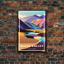 Load image into Gallery viewer, Death Valley, California Wall Art, America Travel Poster, Travel Wall Print, Travel Poster, Travel Wall Art, Canvas Wall Print