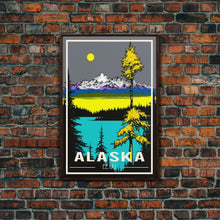 Carregar imagem no visualizador da galeria, Alaska Print, Alaska Art, Alaska Wall Art, Travel Wall Print, Travel Poster, Travel Artwork, Travel Wall Art, Wall Poster, Canvas Wall Print