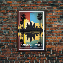 Carregar imagem no visualizador da galeria, Cambodia Art, Angkor Wat, Asian Art, Travel Wall Print, Travel Poster, Travel Artwork, Travel Wall Art, Wall Poster, Canvas Wall Print