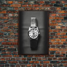 Load image into Gallery viewer, Classic Wrist Watch Wall Art, Watch Art, Watch Face, Black And White, Minimalist Print, Wall Decor, Canvas Print, Wall Art, Framed Canvas