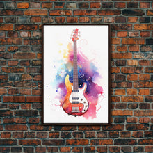Load image into Gallery viewer, Electric Guitar Wall Art, Rock N Roll Decor, Graffiti Art, Splatter Art, Musician Gift Custom Guitar Art