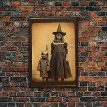 Load image into Gallery viewer, Creepy Wall Art, Spooky Art, Dark Wall Art, Moody Wall Art, Horror Art, Canvas Print, Wall Art, Vertical Print, Home Decor, Wall Decor