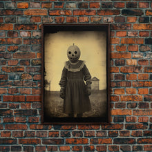 Load image into Gallery viewer, Creepy Wall Art, Horror Home Decor, Scary Wall Art, Spooky Halloween Canvas Print, Wall Art, Vertical Print, Home Decor, Wall Decor