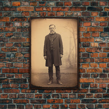 Cargar imagen en el visor de la galería, Civil War Era Photography, Framed Canvas Print, Tintype / Ferrotype reproduction wall art, Halloween Art
