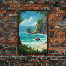 Load image into Gallery viewer, Beach Wall Art, Ocean Print, Seashore Wall Print, Canvas Print, Wall Art, Vertical Art, Birthday Gift, Beach House Wall Decor, Office Prints