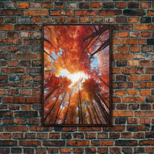 Carregar imagem no visualizador da galeria, Fall Wall Art, Trees Art Print, Nature Wall Art, Canvas Print, Wall Art, Vertical Art, Nature Lover Gift, Modern Office Art, Living Room Art