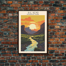 Load image into Gallery viewer, Biscayne National Park Florida Travel Art, National Park Print, Minimalist Travel Art, Midcentury Modern Style Landscape Painting