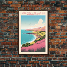 Carregar imagem no visualizador da galeria, Channel Island National Park Travel Poster Print, Canvas Print Wall Art, California Travel Art, Midcentury Modern Travel Decor