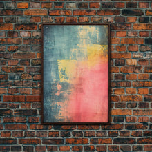 Load image into Gallery viewer, Denim Canvas Print Wall Art, Tie Dye Denim Texture Print On Canvas, Unique Wall Art, Boho Style Art, Minimalist Wall art