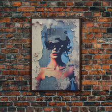 Carregar imagem no visualizador da galeria, Abstract Portrait, Portrait Painting, Abstract Art Print, Canvas Print, Wall Hanging, Portrait Art, Bedroom Teen Girl Art, Bedroom Prints