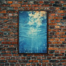 Load image into Gallery viewer, Denim Canvas Print Wall Art, Tie Dye Denim Texture Print On Canvas, Unique Wall Art, Boho Style Art, Minimalist Wall art