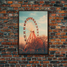 Load image into Gallery viewer, An Abandoned Ferris Wheel, Frames Canvas Print, Liminal Spaces, Abandoned Photography Wall Art Fine Art Print
