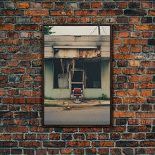 Carregar imagem no visualizador da galeria, Abandoned Building, Barber Shop Art, Canvas Print, Wall Hanging, Portrait Art, Creepy Wall Decor, Spooky Art Print, Wall Art Prints