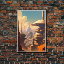 Load image into Gallery viewer, Canvas Print: Futuristic Cityscape - Modern Wall Art Decor, Vivid Colors, Ready to Hang