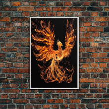 Carregar imagem no visualizador da galeria, Canvas Print Of "The Phoenix" - Rebirth Art - Framed Canvas Art - Framed Wall Art - Incredibly Beautiful Phoenix Decor