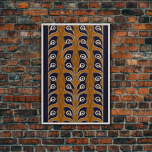 Load image into Gallery viewer, Art Deco Pattern Wall art - Framed Canvas Print - Art Deco - Abstract nature - Orange art - Patterns art - Beautiful art - Living room art