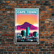 Carregar imagem no visualizador da galeria, Cape Town, South Africa Wall Art, Africa Travel Poster, Travel Wall Print, Travel Poster, Travel Wall Art, Canvas Wall Print