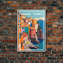 Cargar imagen en el visor de la galería, Cinque Terre, Italy Travel Poster, Europe Wall Art, Coastline, Travel Wall Print, Travel Poster, Travel Wall Art, Canvas Wall Print