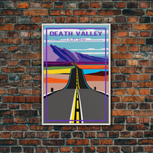 Load image into Gallery viewer, Death Valley, California Wall Art, America Travel Poster, Travel Wall Print, Travel Poster, Travel Wall Art, Canvas Wall Print
