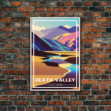 Load image into Gallery viewer, Death Valley, California Wall Art, America Travel Poster, Travel Wall Print, Travel Poster, Travel Wall Art, Canvas Wall Print