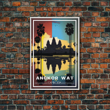 Carregar imagem no visualizador da galeria, Cambodia Art, Angkor Wat, Asian Art, Travel Wall Print, Travel Poster, Travel Artwork, Travel Wall Art, Wall Poster, Canvas Wall Print