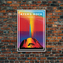 Carregar imagem no visualizador da galeria, Australia Art, Ayers Rock, Australia, Colorful Art, Travel Wall Print, Travel Poster, Travel Artwork, Travel Wall Art, Canvas Wall Print