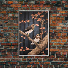 Load image into Gallery viewer, Hawk Wall Decor, Birds Wall Art, Animal Wall Decor, Nature Art, Pair Of Hawks, Wall Decor, Canvas Print, Wall Art, Framed Canvas Art