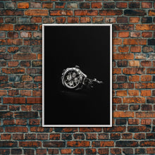 Cargar imagen en el visor de la galería, Classic Wrist Watch Wall Art, Watch Art, Watch Face, Black And White, Minimalist Print, Wall Decor, Canvas Print, Wall Art, Framed Canvas