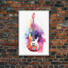 Load image into Gallery viewer, Electric Guitar Wall Art, Rock N Roll Decor, Graffiti Art, Splatter Art, Musician Gift Custom Guitar Art