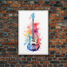 Load image into Gallery viewer, Electric Guitar Wall Art, Rock N Roll Decor, Graffiti Art, Splatter Art, Musician Gift Custom Guitar Art