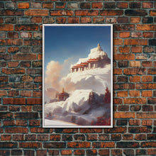 Carregar imagem no visualizador da galeria, Buddhist temple wall art, canvas print, abstract Tibetan temple wall decor, Buddhist home decor