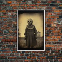 Load image into Gallery viewer, Creepy Wall Art, Horror Home Decor, Scary Wall Art, Spooky Halloween Canvas Print, Wall Art, Vertical Print, Home Decor, Wall Decor