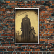 Load image into Gallery viewer, Skeleton Wall Art. Spooky Room Decor, Ghost Art Print, Gothic Wall Decor, Canvas Print, Wall Art, Vertical Print, Home Decor, Wall Decor