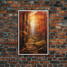 Carregar imagem no visualizador da galeria, Fall Wall Art, Trees Wall Decor, Forest Wall Art, Canvas Print, Wall Art, Vertical Art, Housewarming Gift, Rustic Wall Art, Bedroom Prints