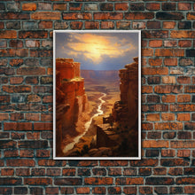 Carregar imagem no visualizador da galeria, Canyon Wall Art, River Wall Print, Landscape Print, Canvas Print, Wall Art, Vertical Art, Family Room Wall Art, Home Decor Prints, RV Decor