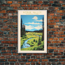 Load image into Gallery viewer, Kobuk Valley National Park, Alaska Travel Art, National Park Print, Minimalist Travel Art, Midcentury Modern Retro Style Landscape