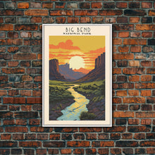 Load image into Gallery viewer, Biscayne National Park Florida Travel Art, National Park Print, Minimalist Travel Art, Midcentury Modern Style Landscape Painting