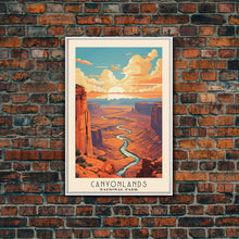 Carregar imagem no visualizador da galeria, Canyonlands National Park Utah Travel Art, National Park Print, Minimalist Travel Art, Midcentury Modern Style Landscape Painting