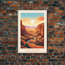 Carregar imagem no visualizador da galeria, Canyonlands National Park Travel Poster Print, Canvas Print Wall Art, Utah Travel Art, Midcentury Modern Travel Decor