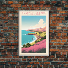 Carregar imagem no visualizador da galeria, Channel Island National Park Travel Poster Print, Canvas Print Wall Art, California Travel Art, Midcentury Modern Travel Decor